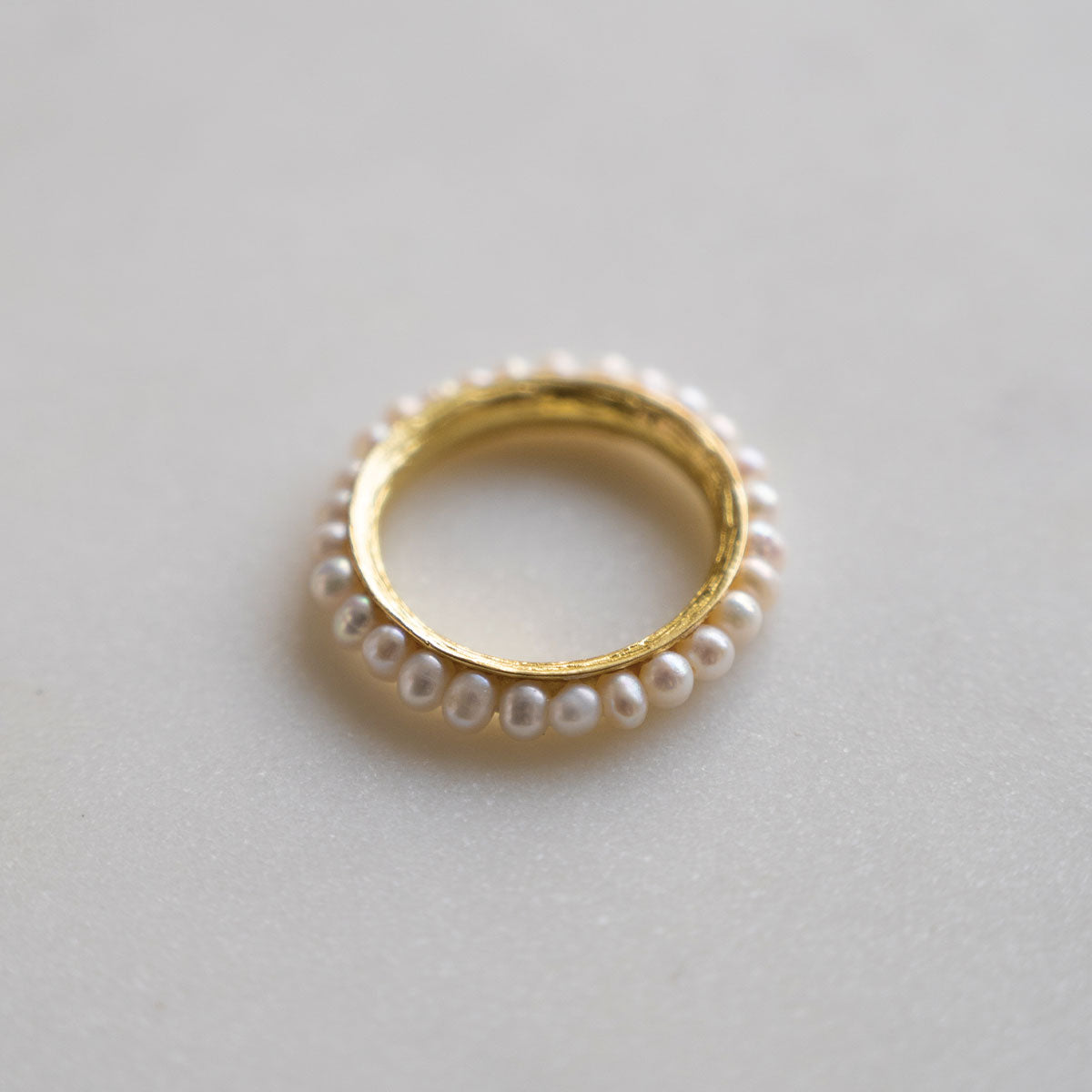 Eternity pearl ring