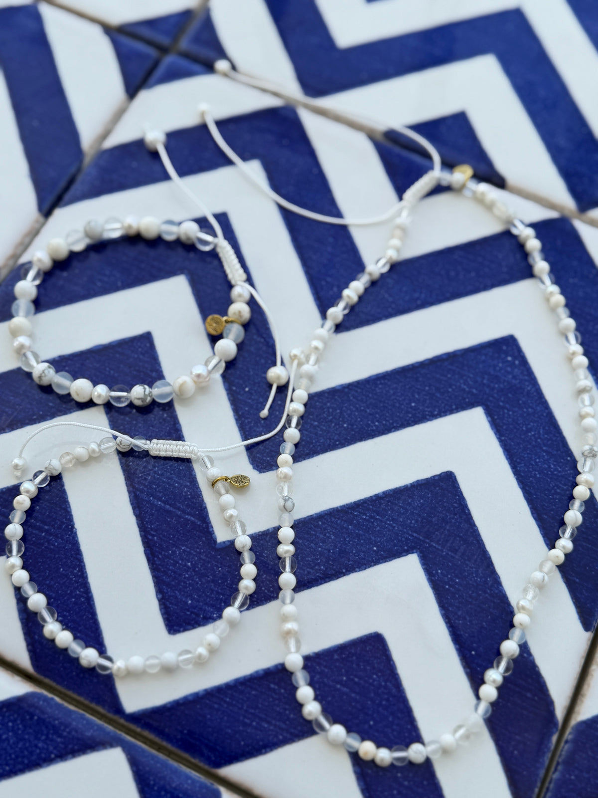 Pearl 'peace keeper' spirit stones necklace