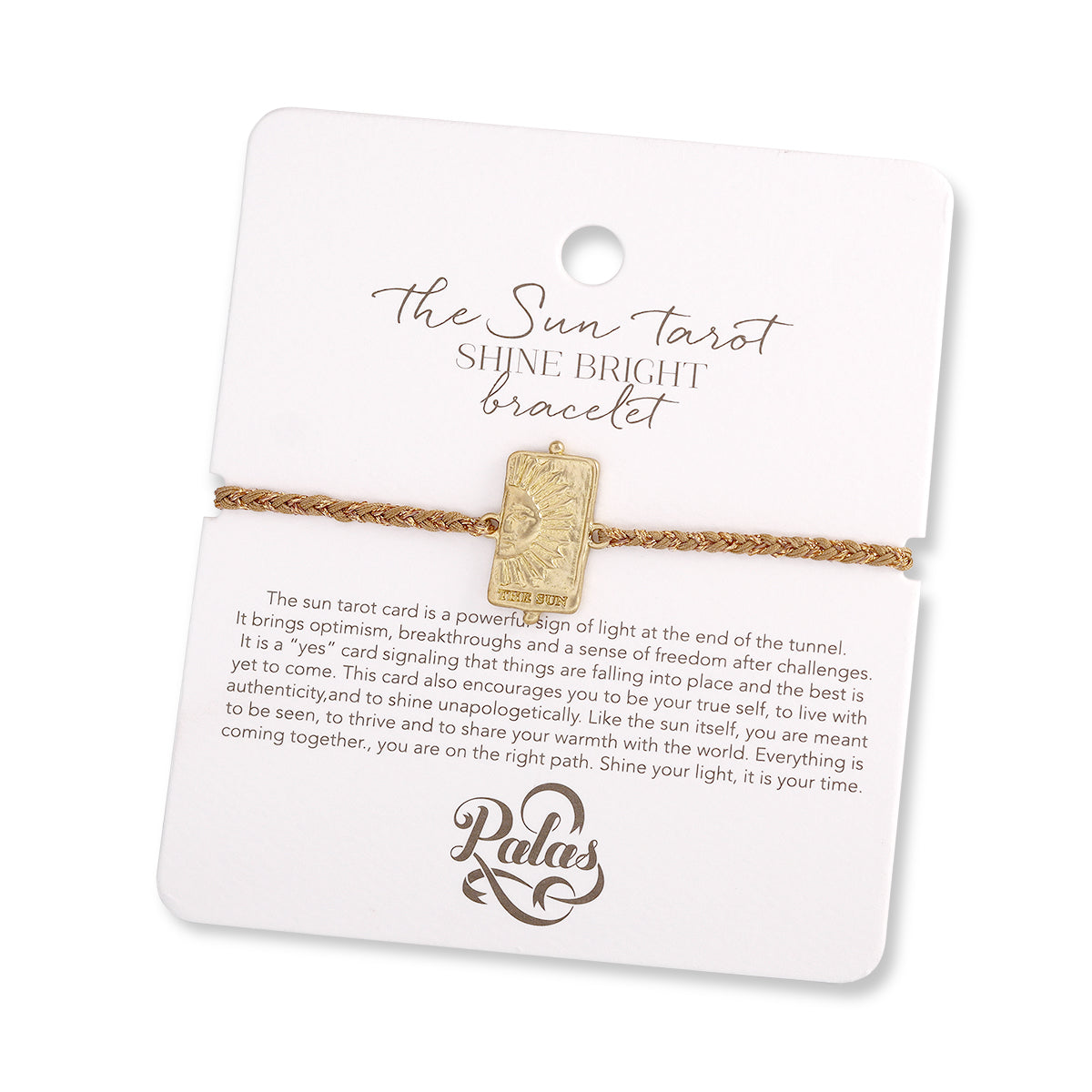 The Sun tarot 'shine bright' bracelet