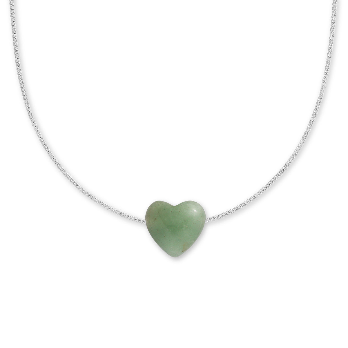 Aventurine 'balance' heartstone necklace