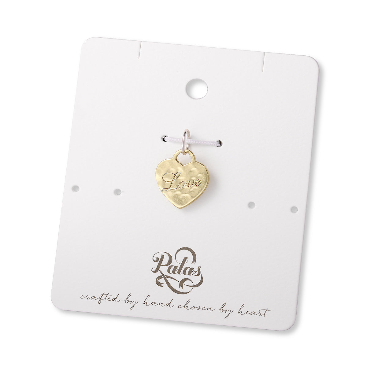 Engraved with love heart charm