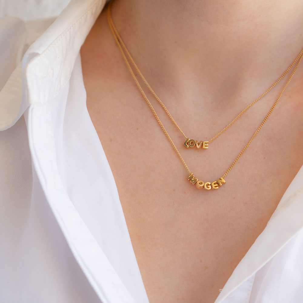 Pre-Order Custom Tiny Love Letter Necklace | Palas Jewellery