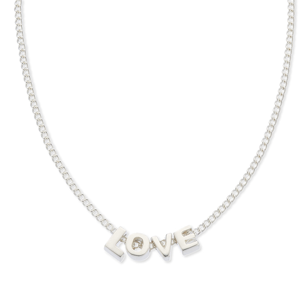 LOVE Tiny Love Letter Necklace - Sterling Silver