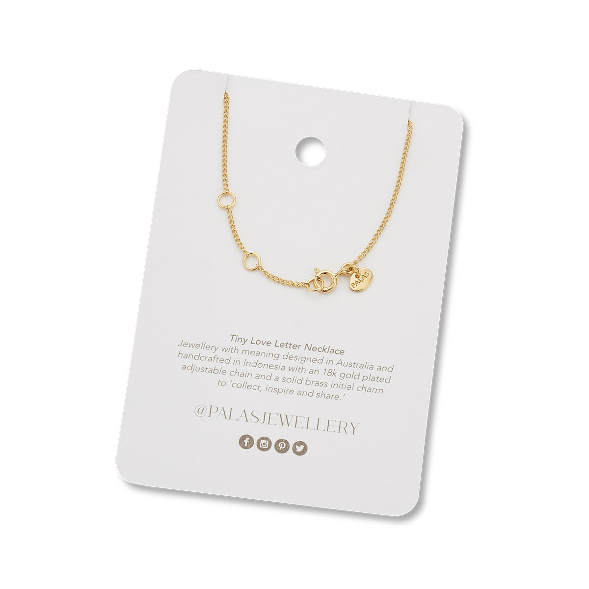 LOVE Tiny Love Letter Necklace 18k gold plated