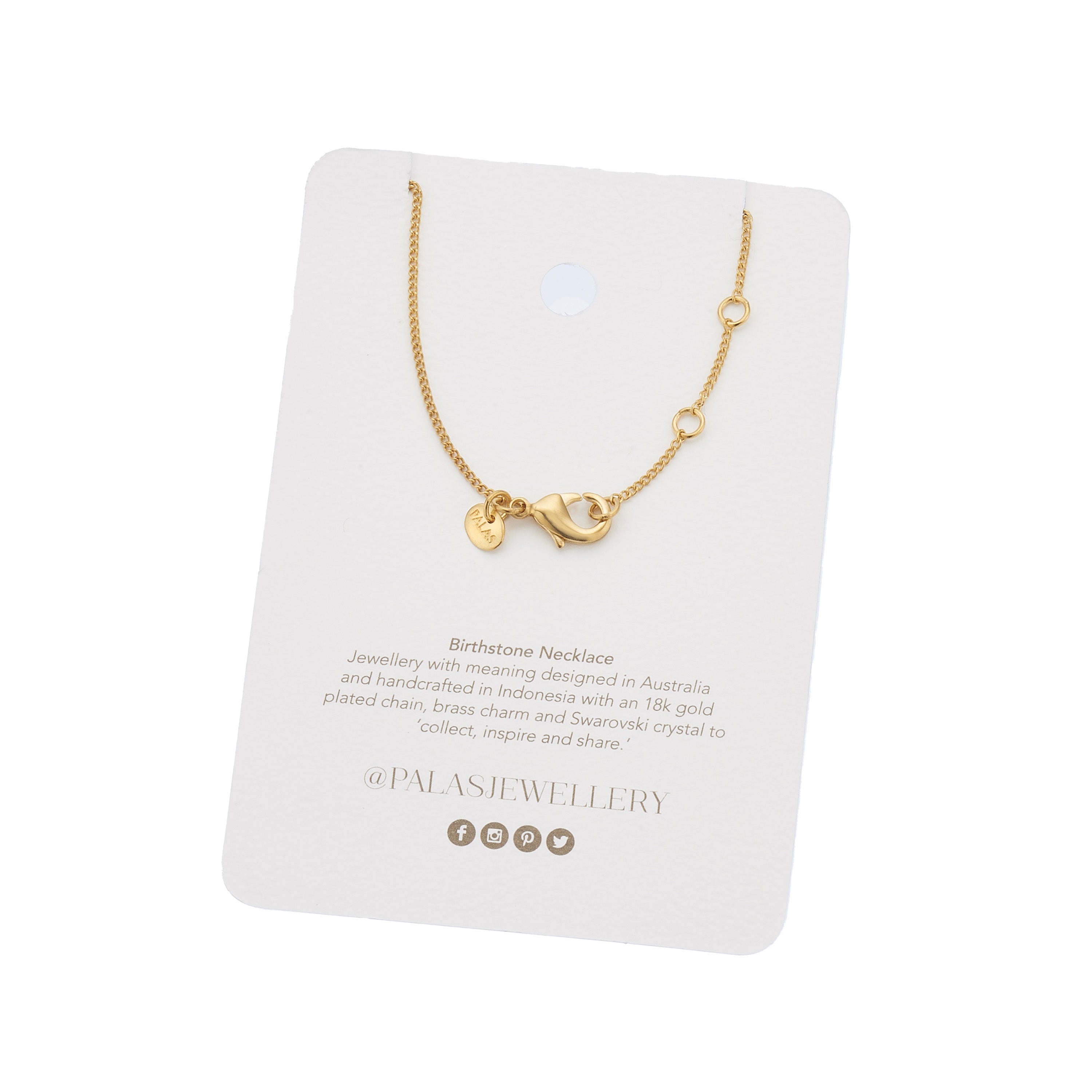 Gold plated birthstone deals necklace