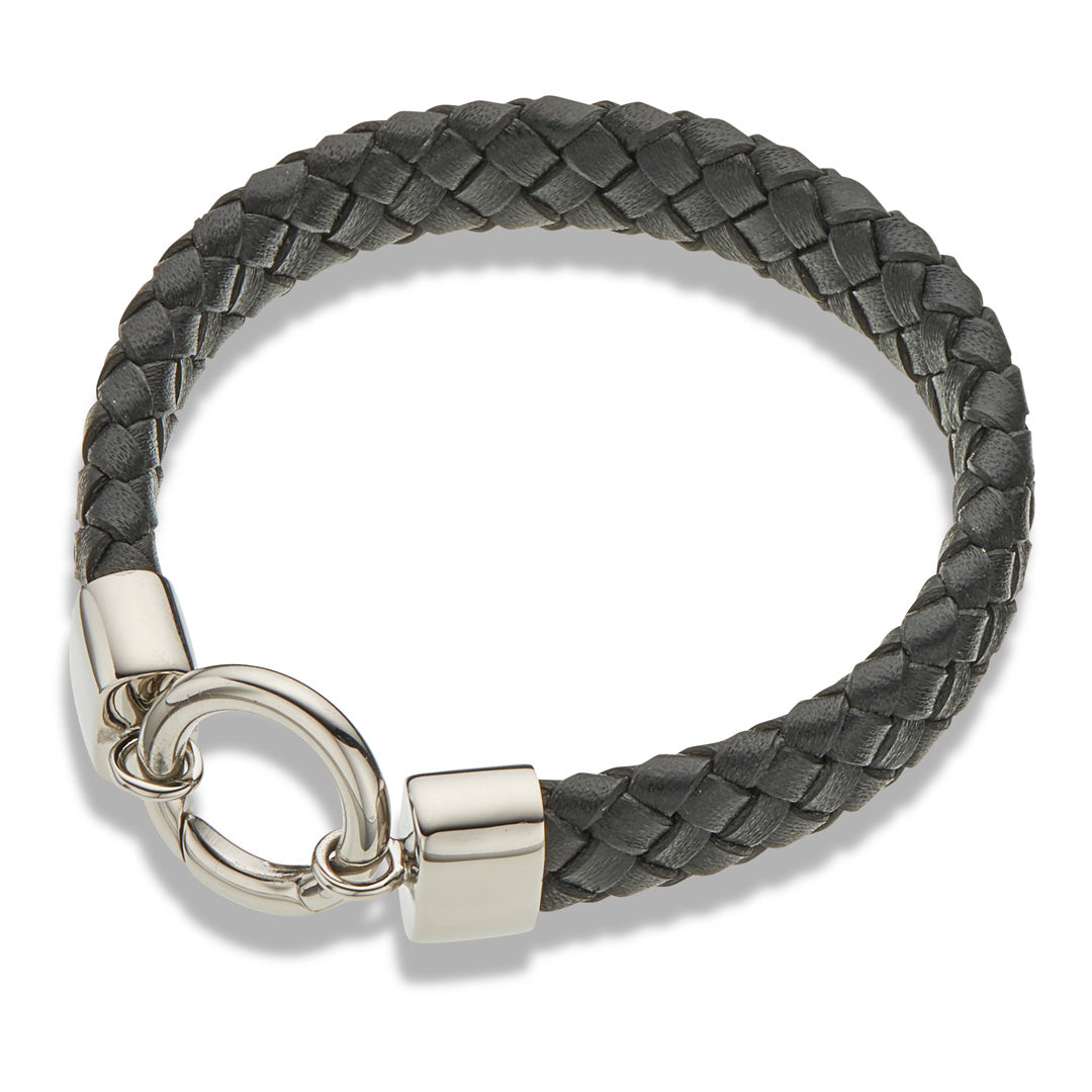 Leather wide bracelet