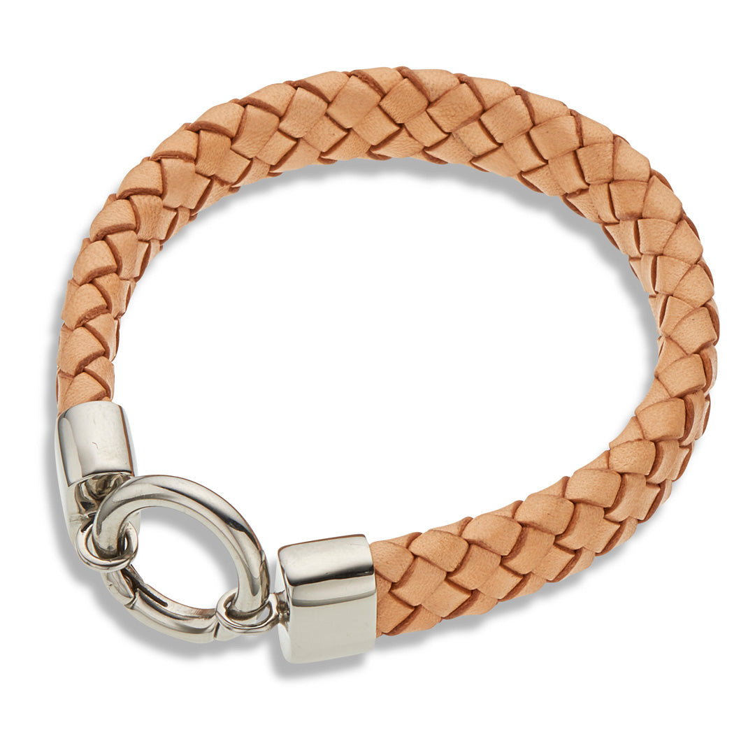 Leather wide bracelet