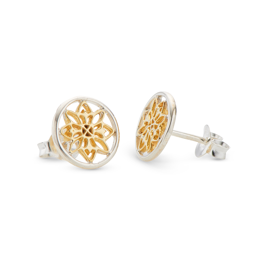 Mandala stud earrings