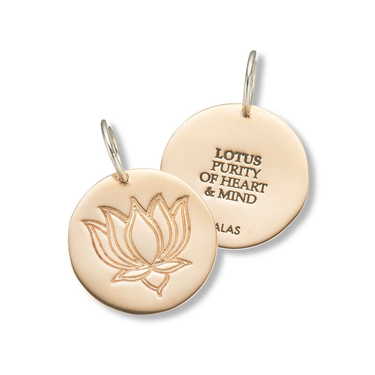 Lotus purity of heart and mind charm