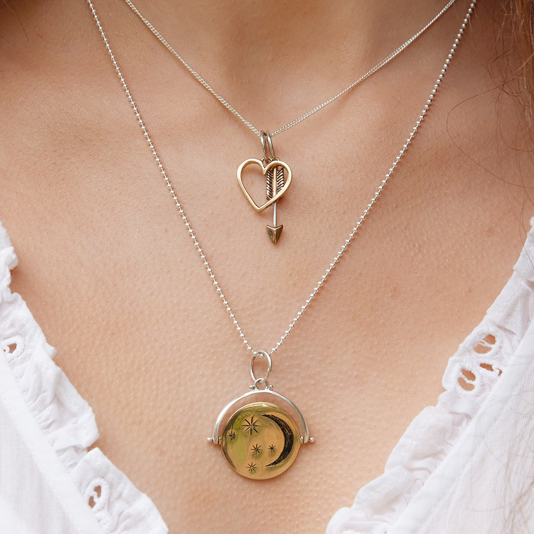 I love you to the moon and back spinner charm