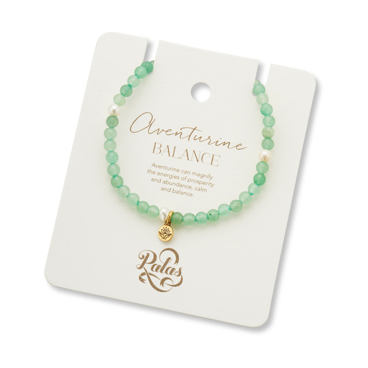 Aventurine & pearl prosperity gem bracelet