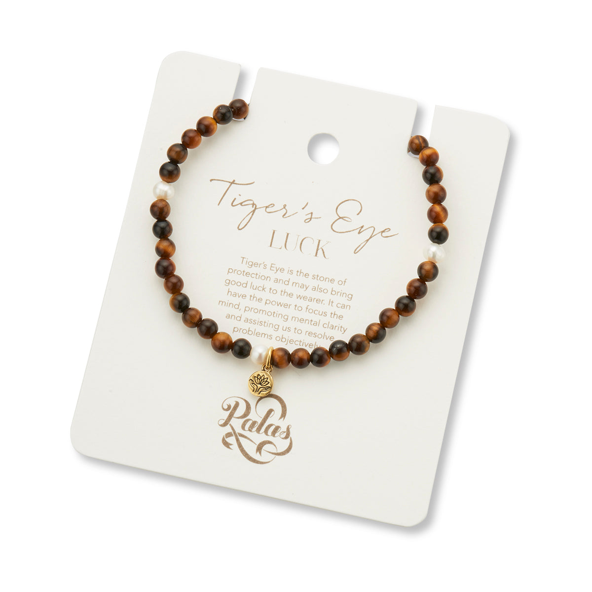 Tigers eye & pearl prosperity gem bracelet