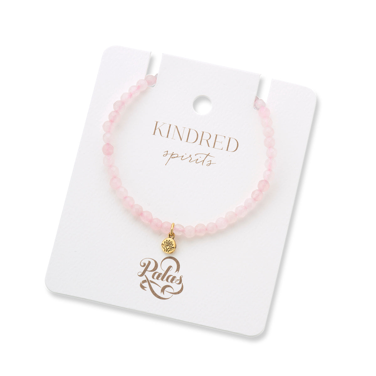 Kindred spirits rose quartz gem bracelet