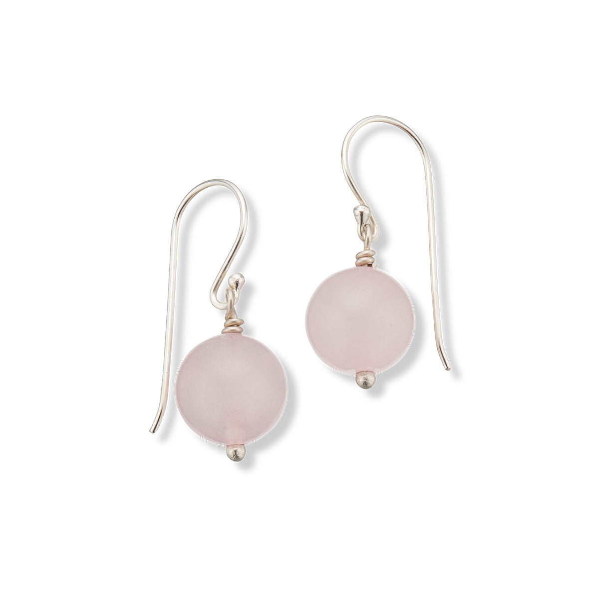 Rose quartz healing gem earrings