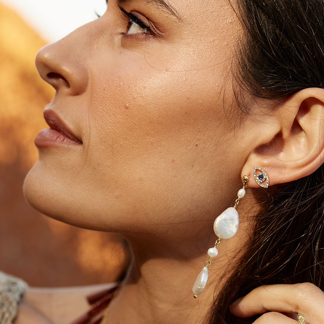 Seychelles baroque pearl drop earrings