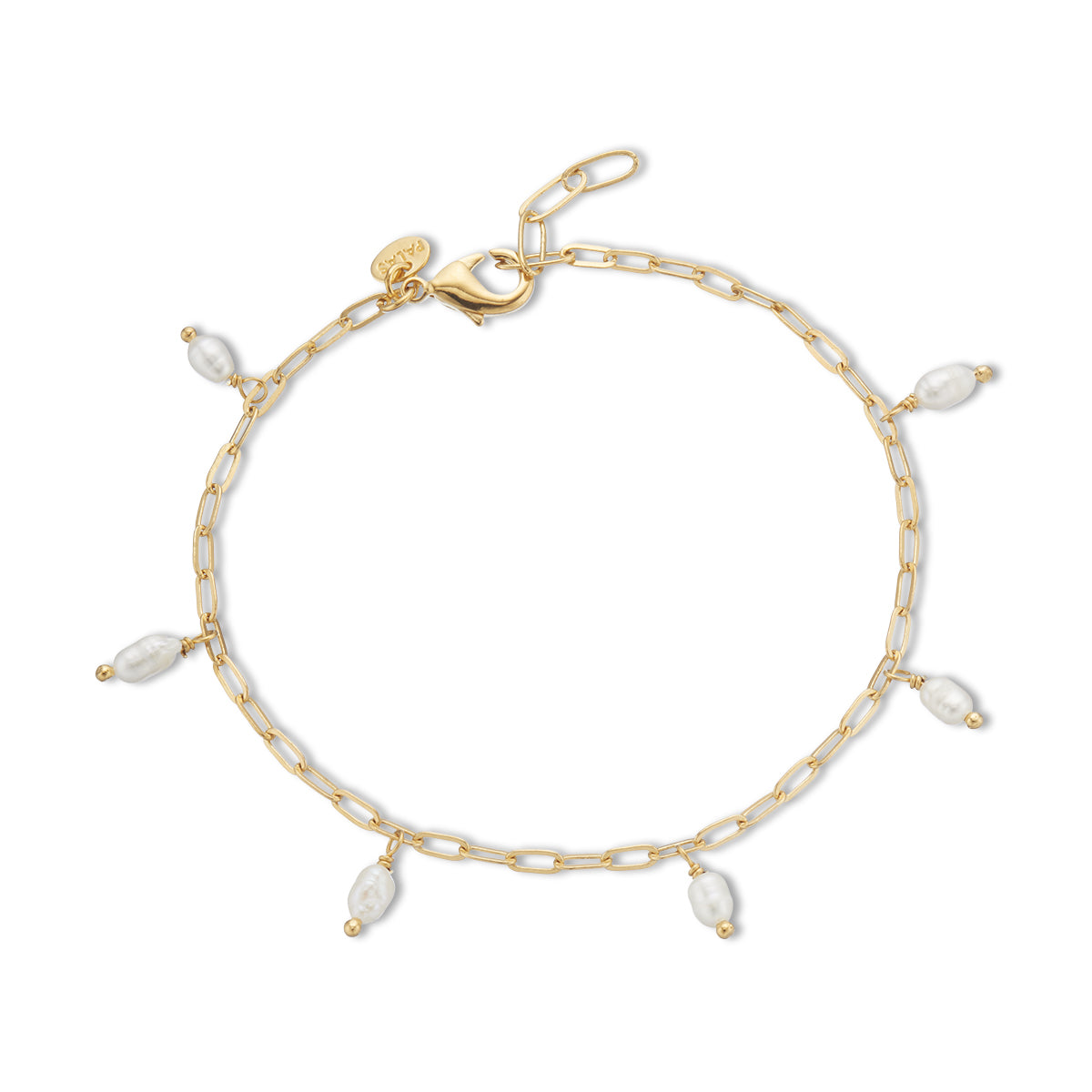 Antigua pearl bracelet 18k gold plated & adjustable