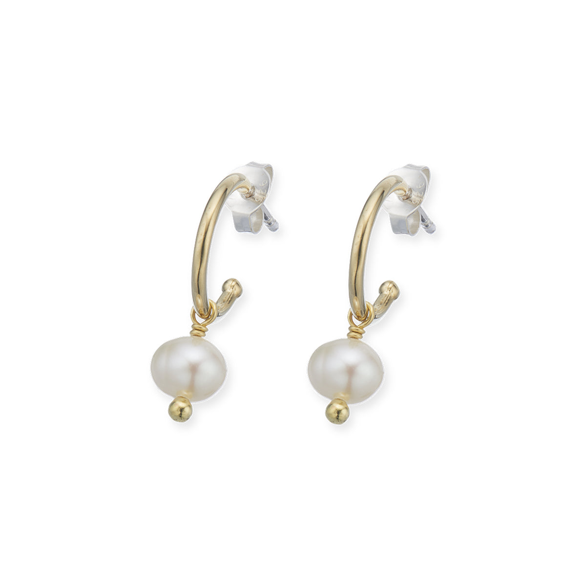 Prosperity pearl hoop earrings