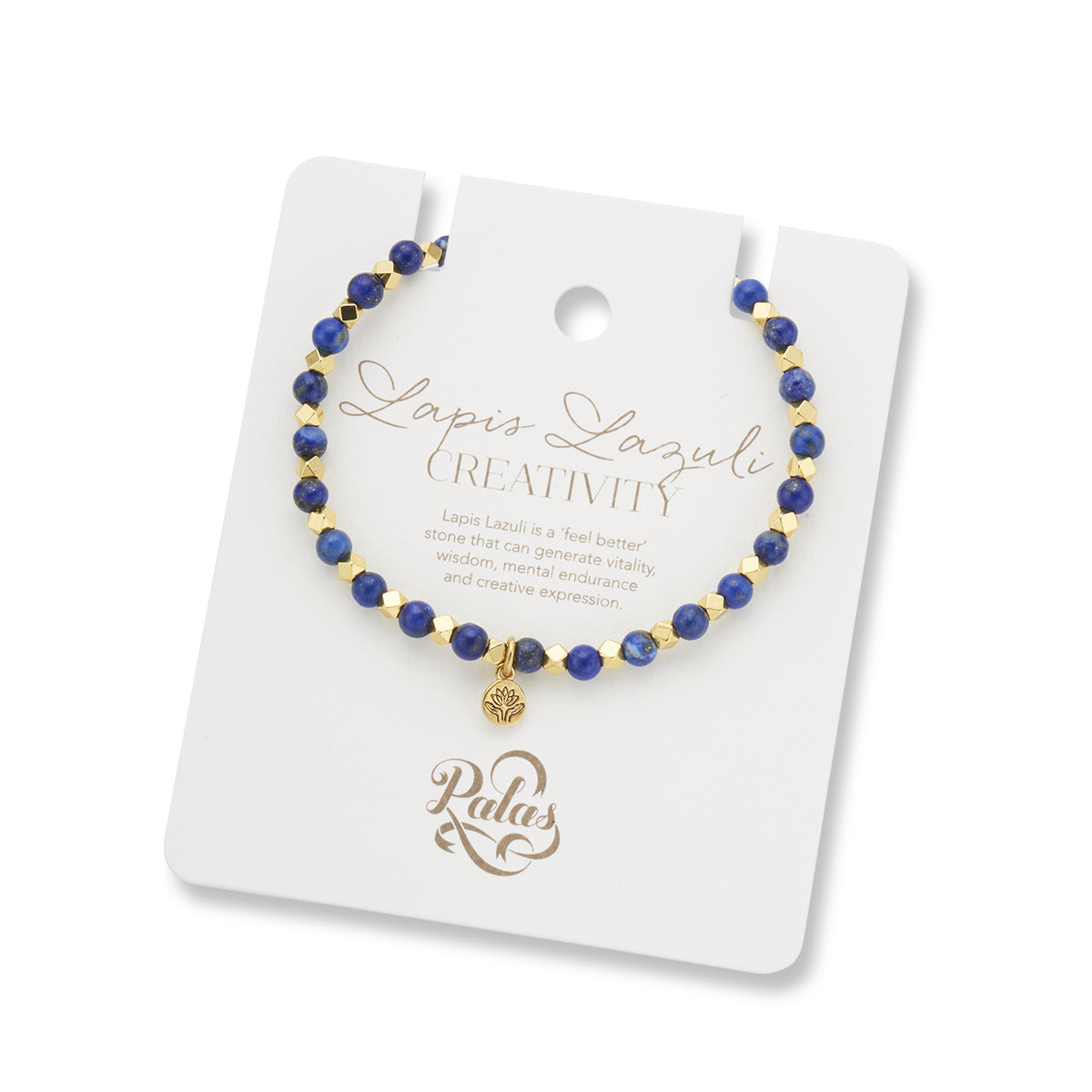 Lapis Lazuli aura of gold gem bracelet