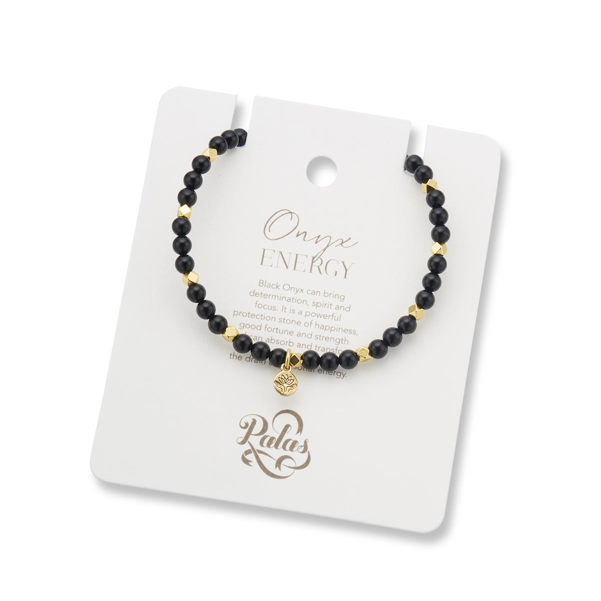 Onyx aura of gold gem bracelet