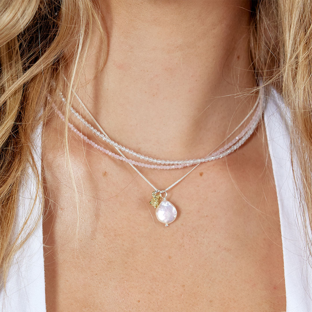 Rose Quartz empower gem necklace