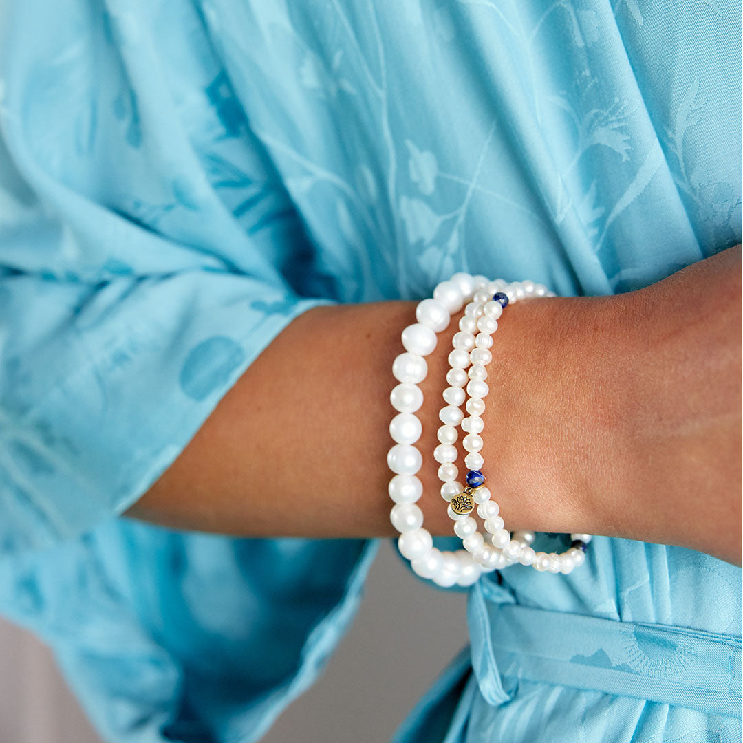 Pearl energy gem bracelet