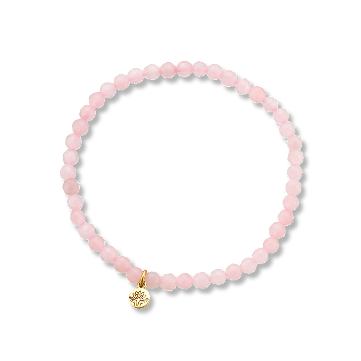 Always in my heart rose quartz gem bracelet